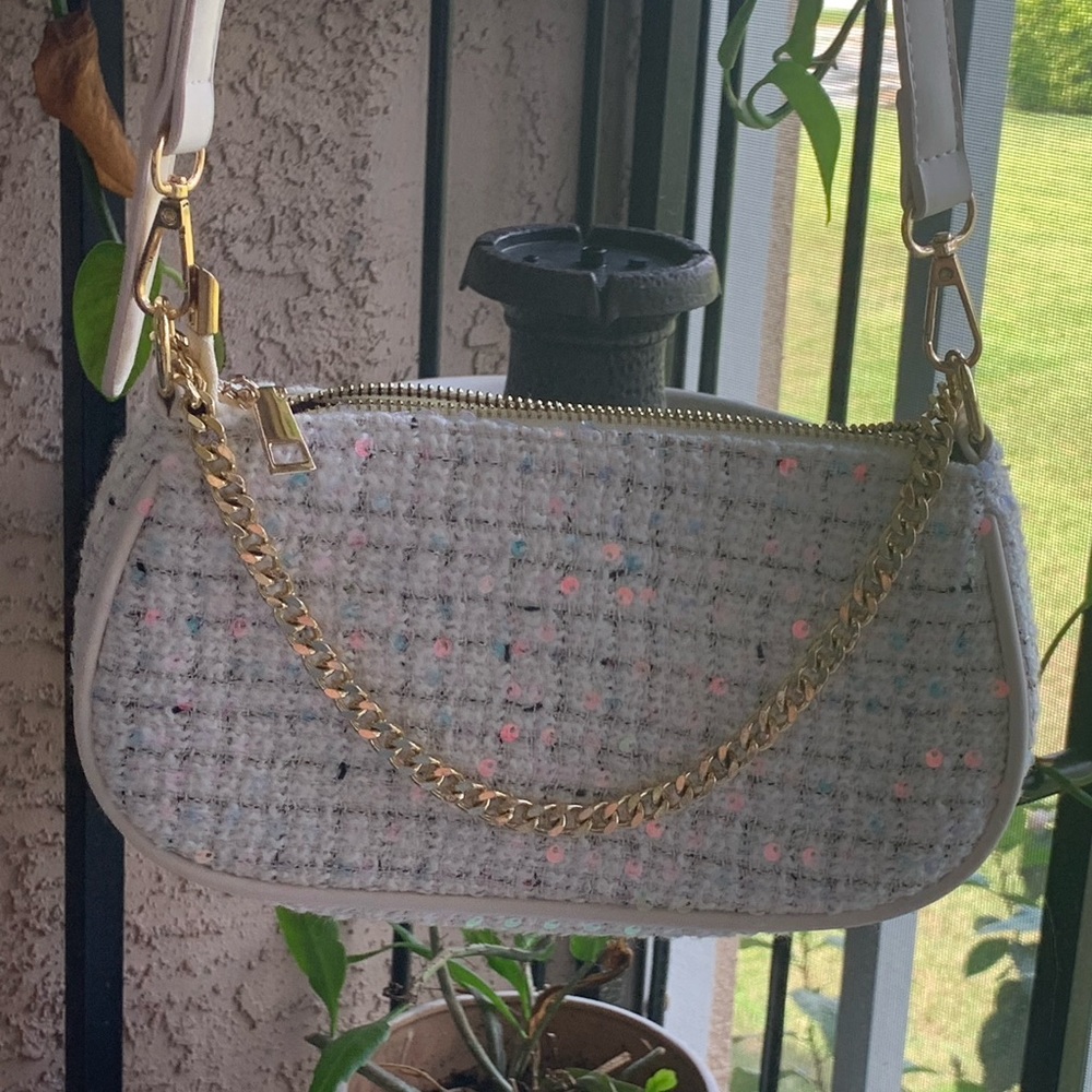 White and Gold Purse